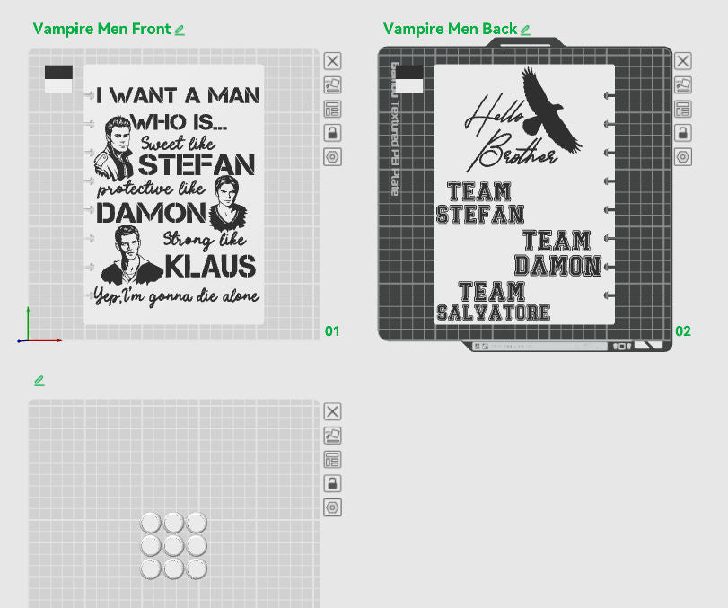 Vampire Diaries inspired - 3D Refillable Notebook – Digital 3MF File Only