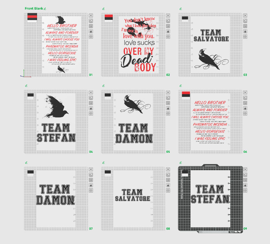 Vampire Diaries - 3D Refillable Notebook – Digital 3MF File Only