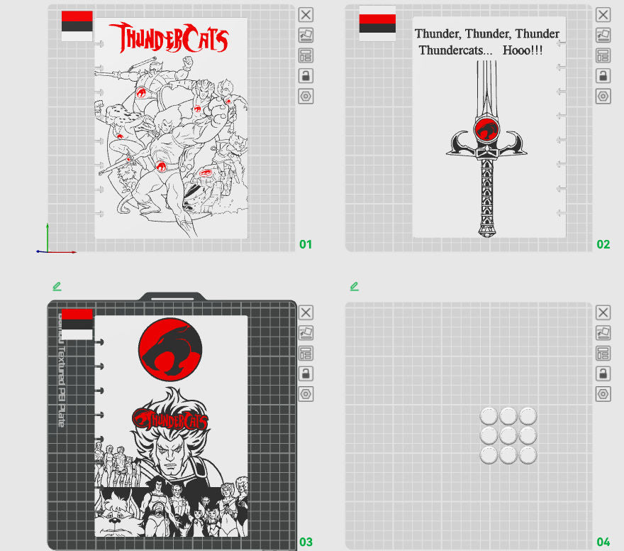 80's Cartoon inspired - 3D Refillable Notebook – Digital 3MF File Only