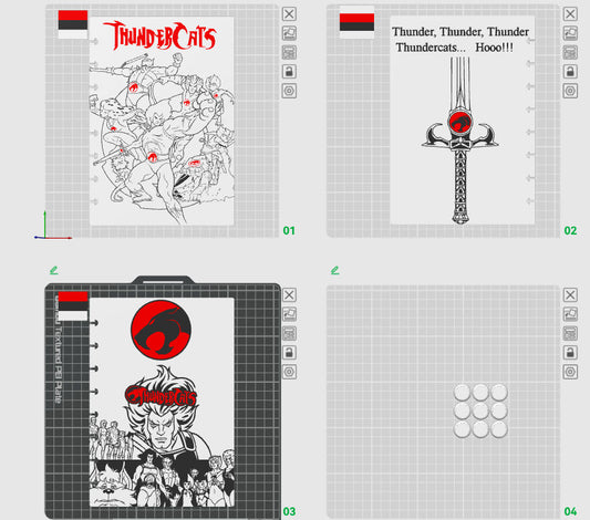 80's Cartoon inspired - 3D Refillable Notebook – Digital 3MF File Only