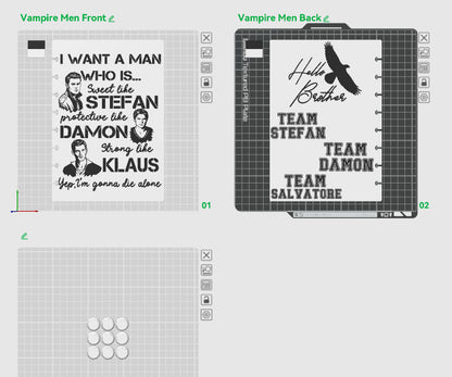 Complete Vampire Diaries inspired   3D Refillable Notebook – Digital 3MF File Only