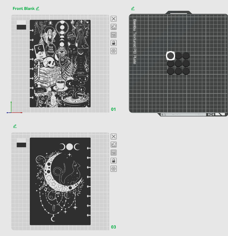 Witchy inspired - 3D Refillable Notebook – Digital 3MF File Only